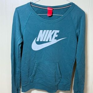 Nike Blue Raglan Sweatshirt Relaxed Fit